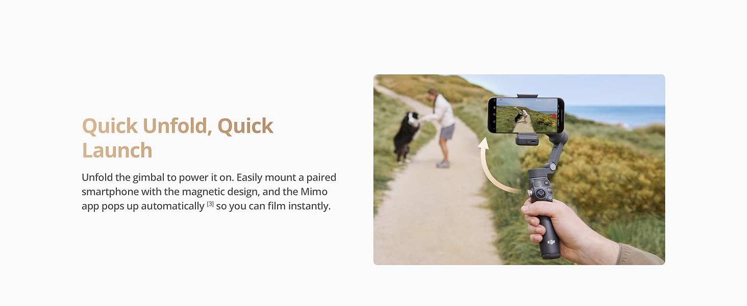 dji osmo mobile 7p – 3 axis phone gimbal, quick launch, tripod, 10hr battery