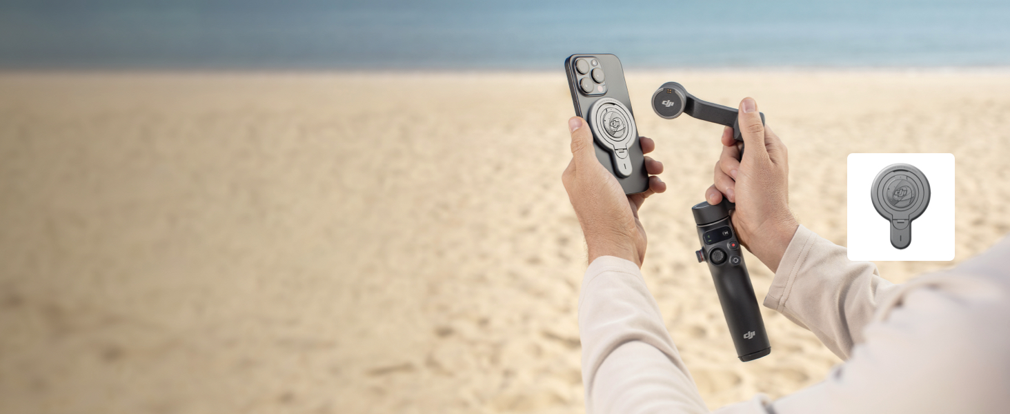 dji osmo mobile 7p – 3 axis phone gimbal, quick launch, tripod, 10hr battery