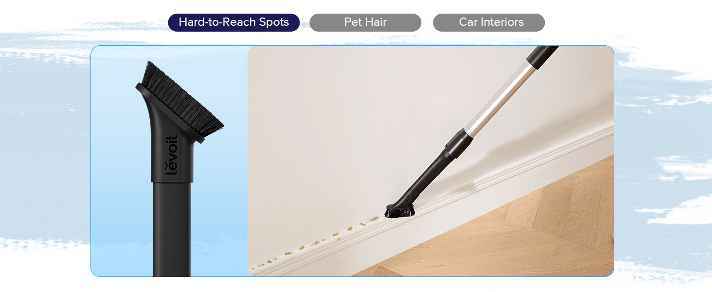 levoit cordless stick vacuum, 50 min, tangle free, lightweight, powerful for carpet & hard floor