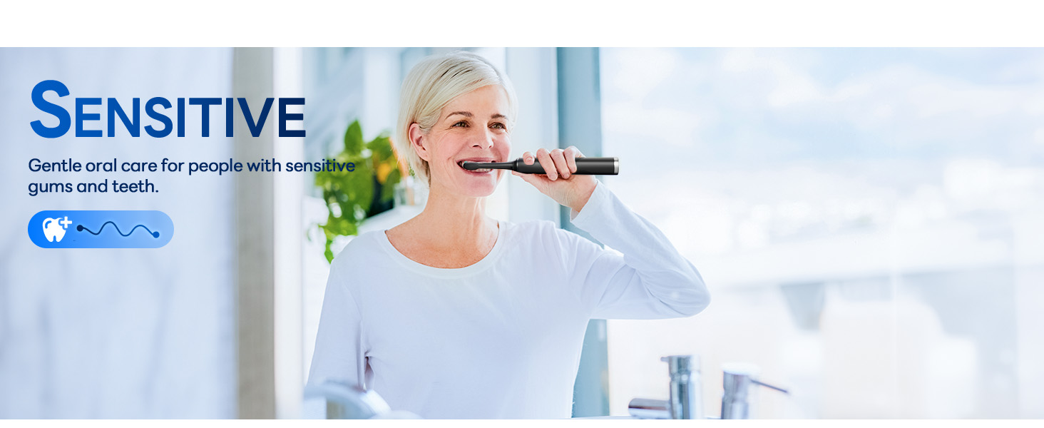 bymore electric toothbrush for adults, travel sonic rechargeable, 8 replacement heads, 5 modes, 330 day battery