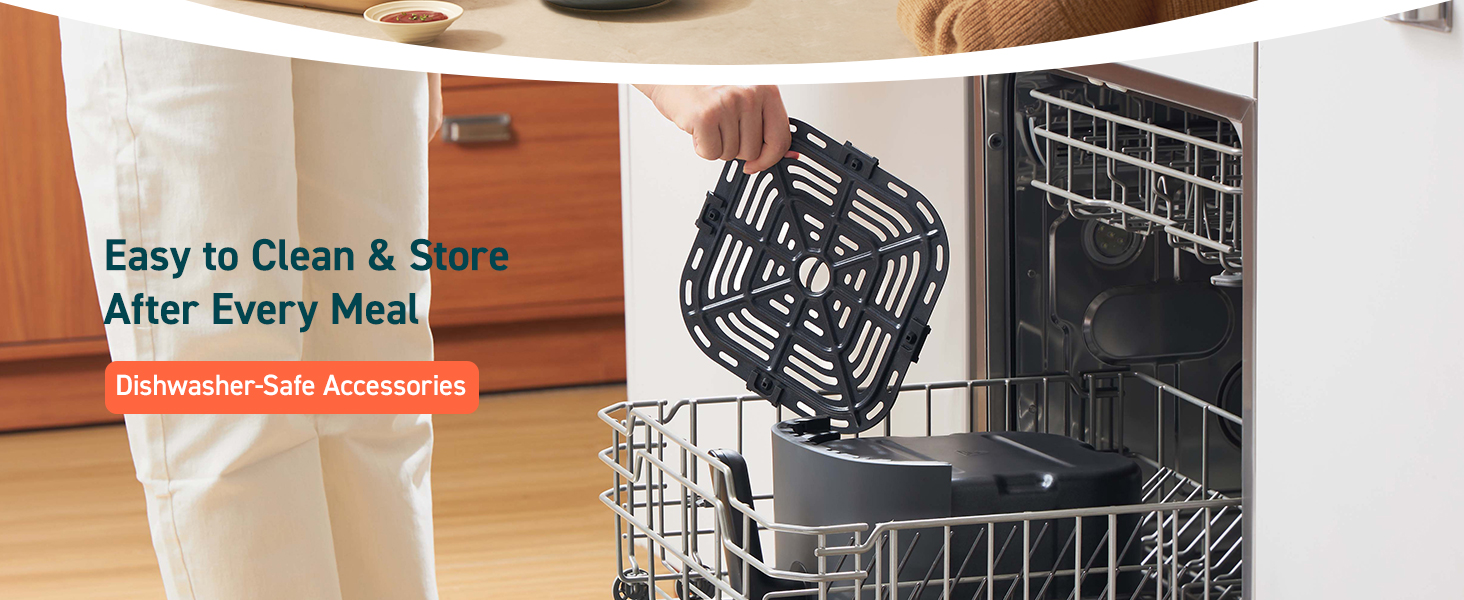cosori 9 in 1 air fryer 6qt – turboblaze, crispy low oil frying, roast, bake, reheat, quick healthy meals, dishwasher safe