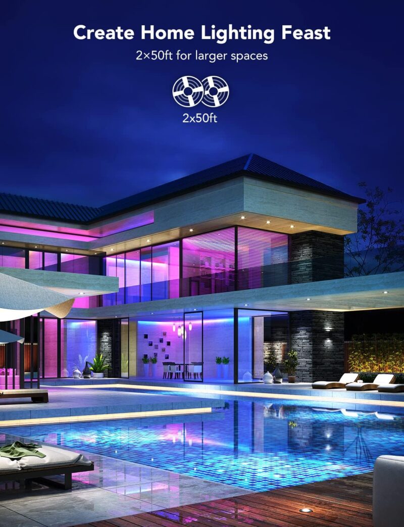 govee rgbic led strip – diy multi color, bluetooth & music sync