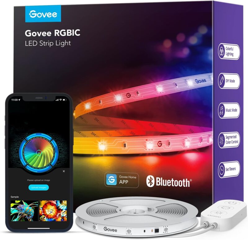 govee rgbic led strip – diy multi color, bluetooth & music sync