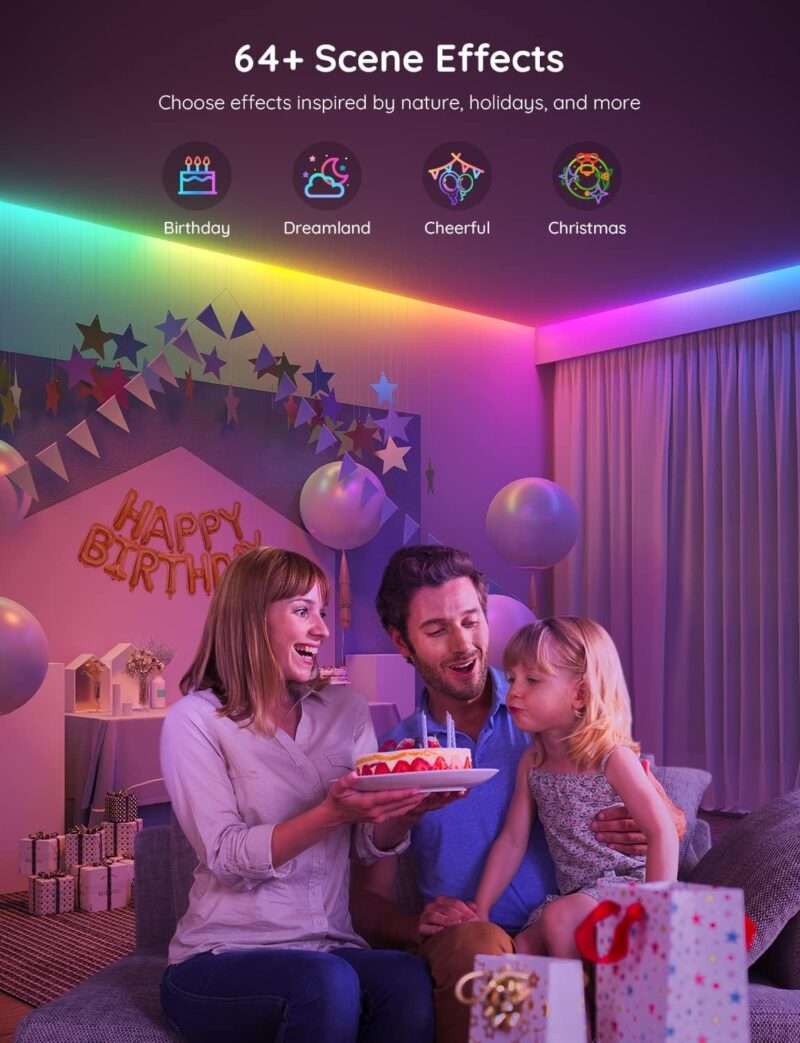 govee rgbic led strip – diy multi color, bluetooth & music sync