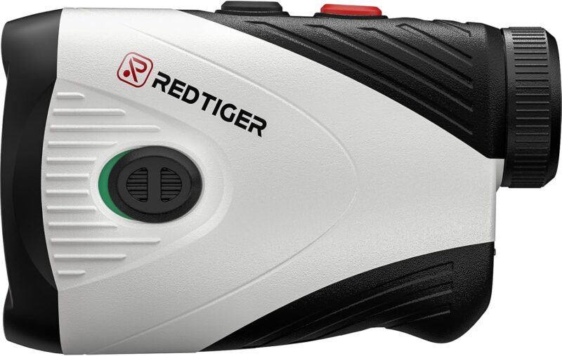 redtiger golf rangefinder with slope, 1200y laser, 7x magnification, flag lock vibration, rechargeable – golfvue series 1