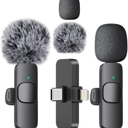 maybesta mini wireless lavalier mic – clip on bluetooth microphone