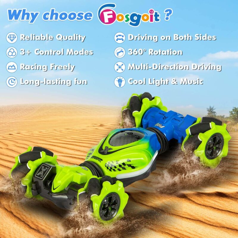 4wd gesture rc car – drift, twist, hand control, offroad stunt, lights & music