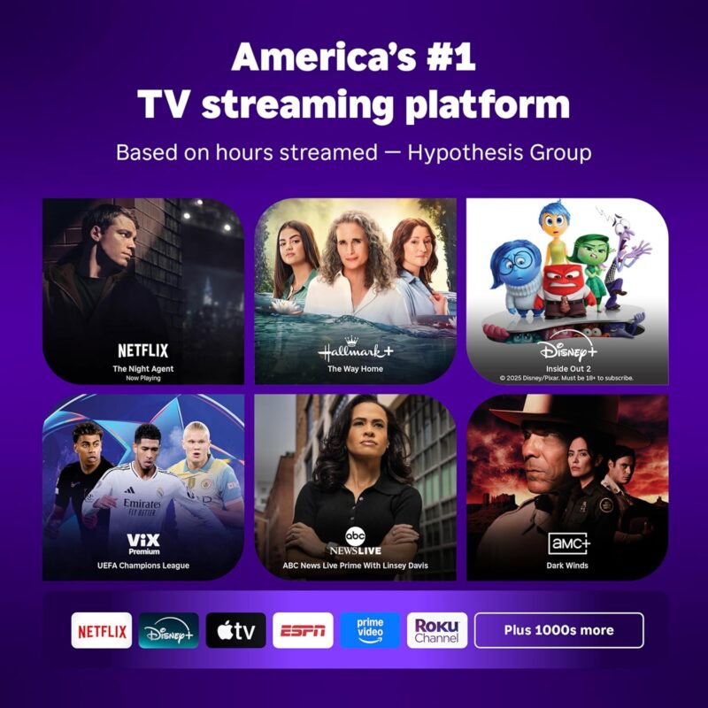 roku 4k streaming stick – hdr, dolby vision, voice remote, long range wi fi & free live tv